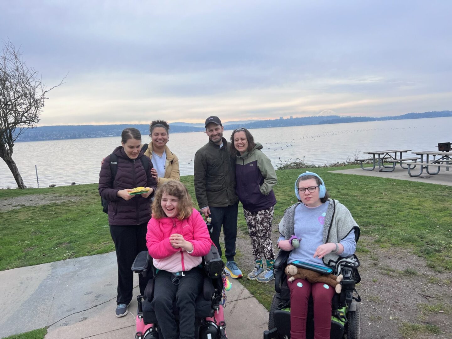 A group of people standing next to each other.